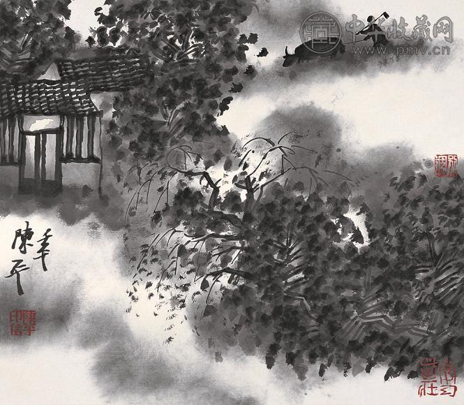 陈平 壬午(2002年)作 费窪山庄 镜心 水墨纸本