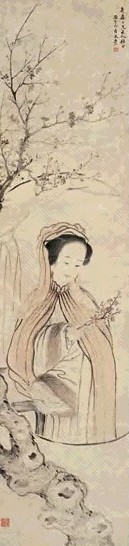 项文彦 丙午(1906年)作 仕女 立轴 设色纸本