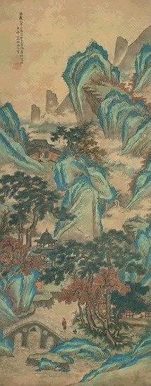 文伯仁 山水 轴