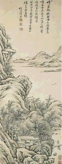 清 徐适 山水 轴
