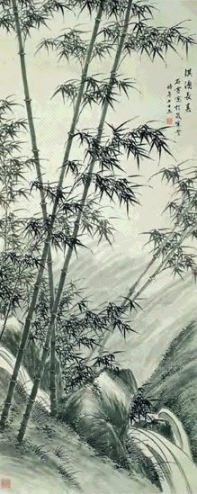 近现代 徐石雪 淇澳长春 轴