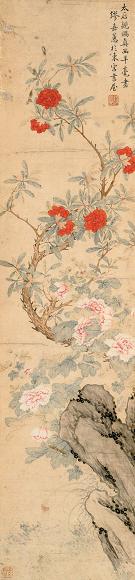 缪嘉蕙 花卉 立轴 纸本