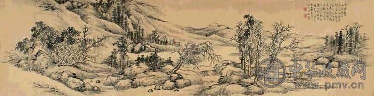 陆恢 1887年作 山水 横幅 纸本水墨