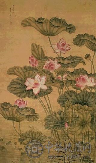 清 恽冰 十叶连封 轴