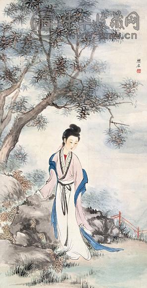 樊虚 仕女 镜心 纸本