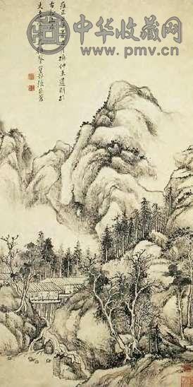 张宗苍 清 溪山清话图 轴