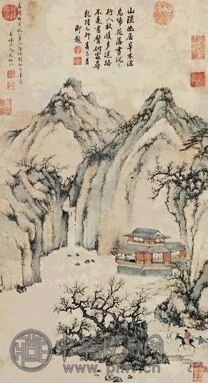 文伯仁(款) 山水 立轴 纸本