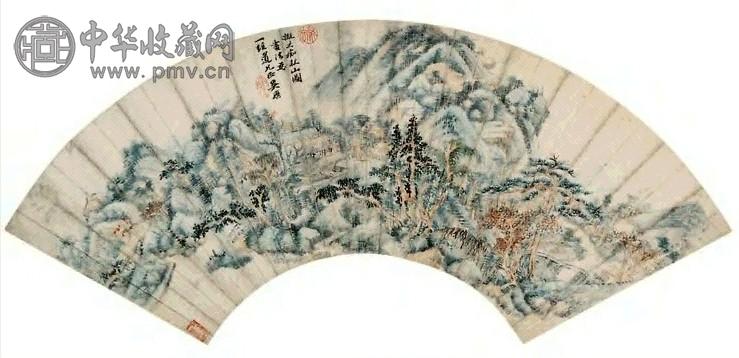 吴历 山水 扇面 纸本