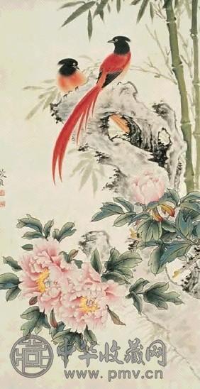 俞致贞 富贵双寿 镜心 纸本