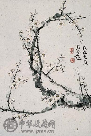 霍春阳 梅花 镜心 设色纸本