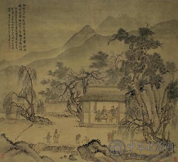 清 杨晋 岁朝图 轴