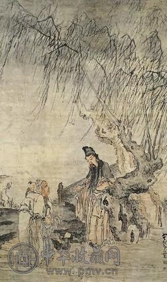 黄慎 清 访贤图 轴
