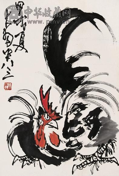 陈大羽 1994年作 大吉图 立轴 设色纸本