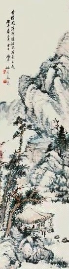 姚叔平 山水 立轴 纸本