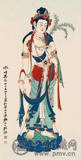 张大千 初唐大仕像