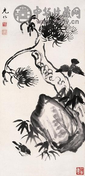 张充仁 花鸟 立轴 水墨纸本
