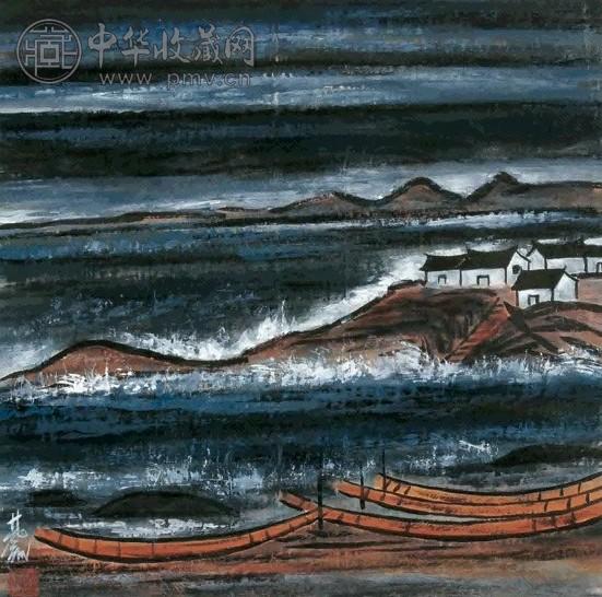 林风眠 山水 镜片 纸本