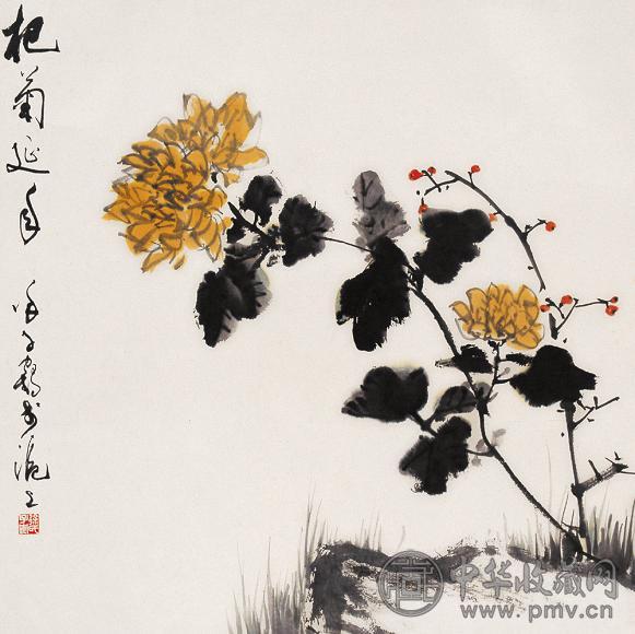 徐子鹤 杞菊延年 单片 设色纸本