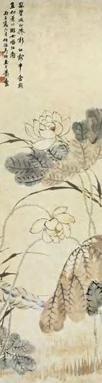 清 吴涛 荷花 轴