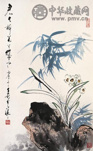 徐子鹤 1976年作 兰竹 单片 设色纸本