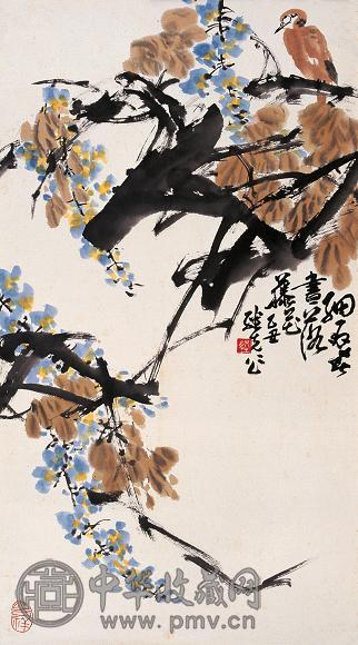 龚继先 1985年作 花鸟 镜心 设色纸本