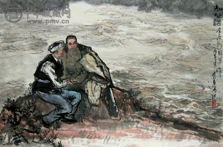 姚有多 彭大将军 立轴 设色纸本