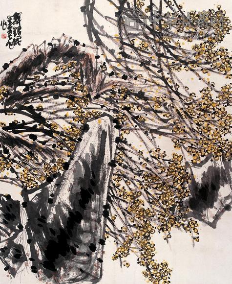 崔基旭 舞银蛇 镜心