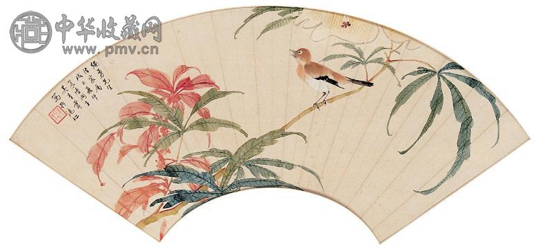 吴青霞 1948年作 花鸟 镜心 设色纸本