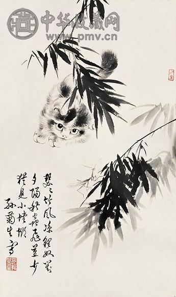 孙菊生 狸奴 镜心 水墨纸本