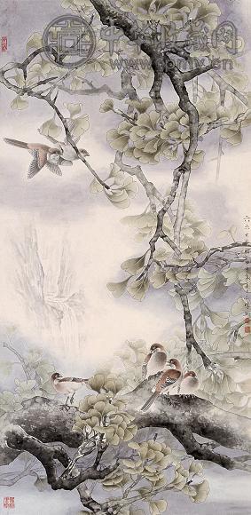 刘西林 六六大顺 镜心