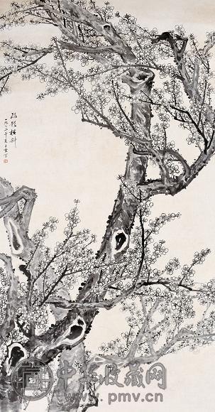 徐子鹤 1975年作 疏影横斜 立轴 水墨纸本