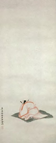 金城 清 朝拜图 轴