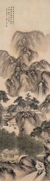 吴华源 1940年作 山水 立轴 设色绢本