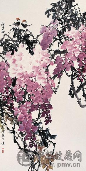 石庆骥 赏春 镜心