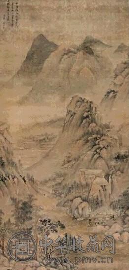 王时敏 山水 立轴 绢本