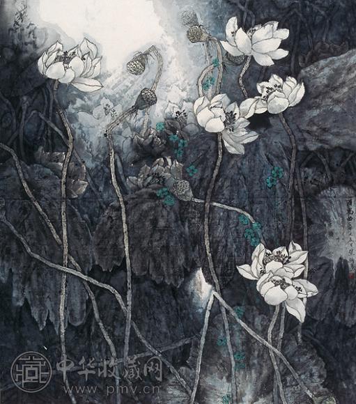 欧阳慧龄 月光曲 镜心