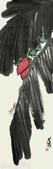 方楚雄 蕉虫图 镜心 设色纸本