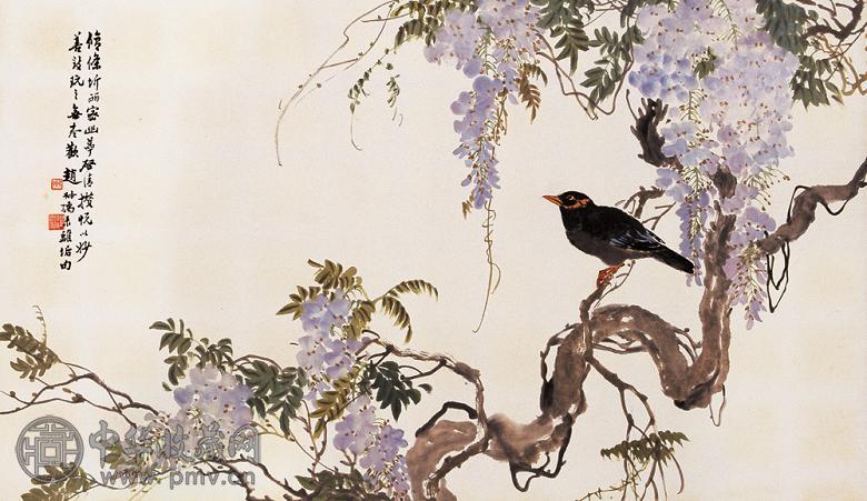 赵叔孺 花鸟 镜心 设色纸本