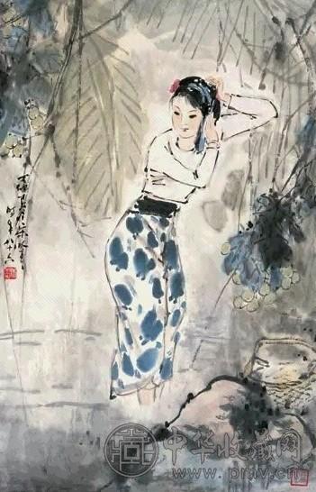 宋吟可 人物 镜心 设色纸本