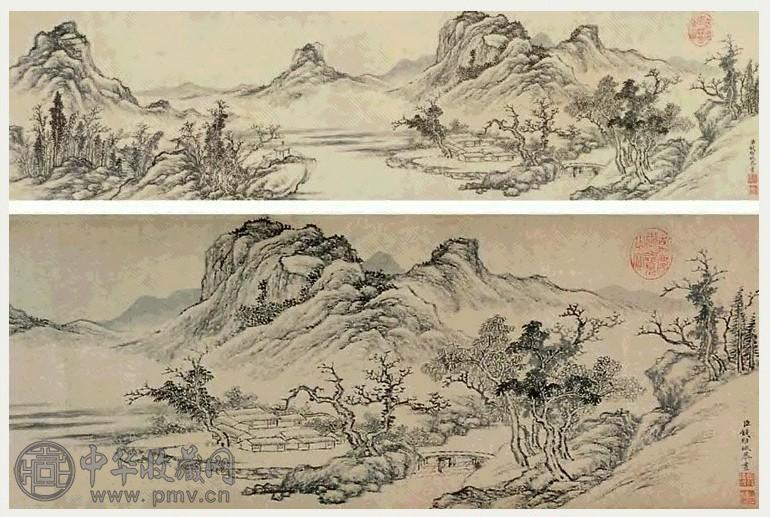 钱维城 山水 手卷 纸本