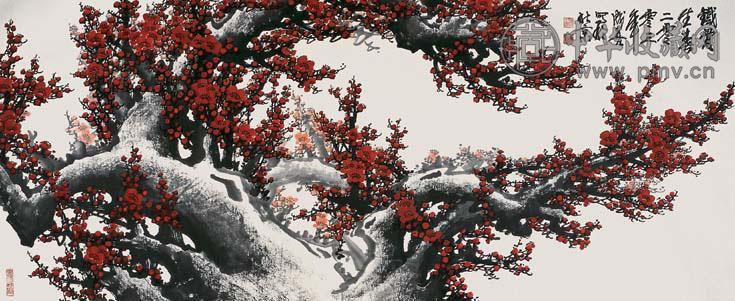 王成喜 铁骨生春 镜心 设色纸本