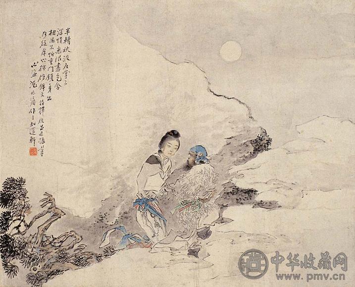 沈心海 人物 立轴