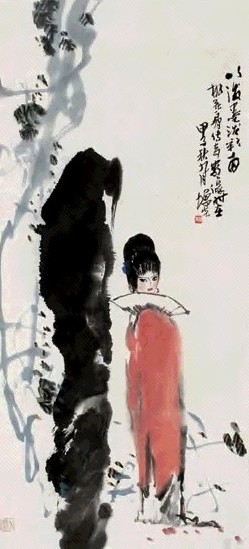 方增先 1984年作 桃花扇传奇 镜心