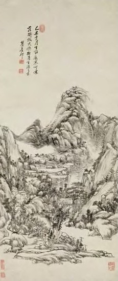清 王原祁 挹翠倚白 轴