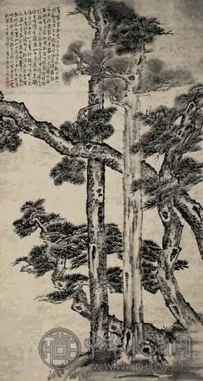 李鱓 五松图 镜心