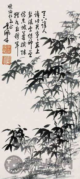 吴佩孚 墨竹 立轴 水墨纸本
