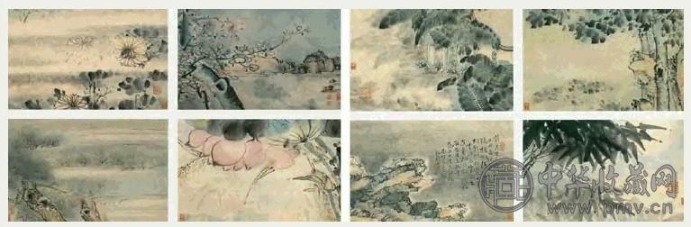 清 高凤翰 八影图 册页