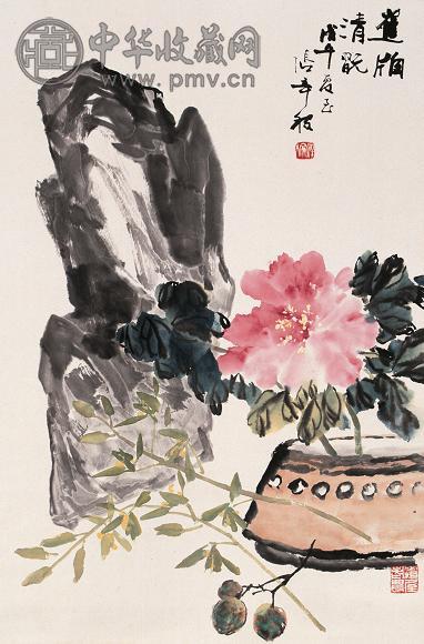 张辛稼 1978年作 蕉窗清玩 立轴 设色纸本