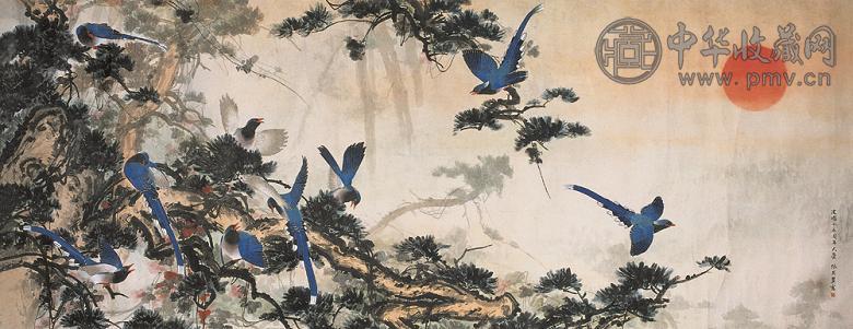 张其翼 朝阳 镜心 设色纸本