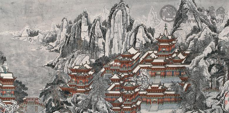 黄秋园 雪景图 镜心 设色纸本